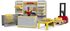 BRUDER 62251 DHL Shop set s figurkou a paletovým vozíkem
