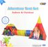 Adventure tent set 2 dětské stany s prolézacím tunelem 340x112x135cm