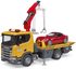 BRUDER 03552 Auto Scania Super 560R odtahovka + roadster na baterie Světlo Zvuk