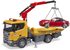 BRUDER 03552 Auto Scania Super 560R odtahovka + roadster na baterie Světlo Zvuk