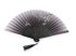 Vějíř textilní s metalickými detaily