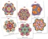 QUERCETTI Mozaika Pixel Mandala daisy set 1200 kloboučků 5mm s předlohami
