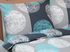 Povlečení bavlna na dvoudeku - 1x 240x200, 2ks 70x90 cm (240 cm šířka x 200 cm délka) tyrkysovošedé koule