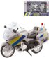 Motorka policejní kovová 12cm volný chod design česká policie CZ