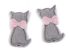 Textilní aplikace / nášivka kočka 2 kusy
