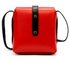 Kožená moderní malá dámská crossbody kabelka černá / červená