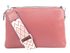 Růžová crossbody dámská kabelka se třemi sekcemi Jessica