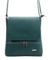 Kožená dámská crossbody kabelka petrolejová modro-zelená