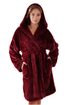 Krátký župan s kapucí Lilly extra one size vínový 33 20 3651