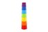 Věž/Pyramida barevná stohovací skládačka 7ks plast v krabičce 7x10x7cm 18m+