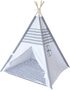 Dětské teepee 120×120×150 cm (šedé, okno)