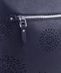 Crossbody dámská kabelka v květovaném designu tmavě modrá 5432-BB