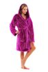 Krátký župan s kapucí Lilly extra one size fialový 33 20 4301