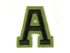 Nažehlovačka písmena černo/zelená