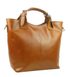 Velká kožená dámská shopper kabelka červená
