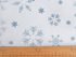 Tyl oděvní / dekorační vánoční vločky s glitry METRÁŽ