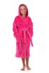 Dětský župan s kapucí huňatý růžová