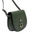 GREGORIO Kožená dámská crossbody kabelka tmavě zelená