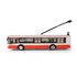 Trolejbus, který hlásí zastávky česky, 28 cm