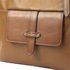 Pierre Cardin Kožená dámská kabelka přes rameno s čelní kapsou camel hnědá