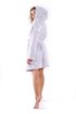 Krátký župan s kapucí Lilly extra one size světle šedý 33 20 9151