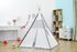 Dětské teepee 120×120×150 cm (šedé, okno)