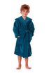 Dětský župan Tampa petrolejová – kapuce, dvě kapsy, velikosti 104-152