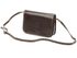 Kožená malá dámská crossbody kabelka tmavě hnědá