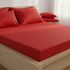 Saténové prostěradlo s gumou červené