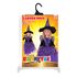 karnevalový kostým čarodějnice/halloween fialová s rukávy, vel. S