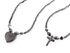 Náhrdelník hematitový srdce, křížek