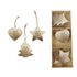Dekorace k zavěšení, 6 ks K2837-01 - 5,5-6,5 x 1 x 5,5-7,5 cm
