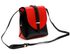Kožená moderní malá dámská crossbody kabelka černá / červená