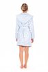 Krátký dámský župan s kapucí Flora ledově modrá  48 56 5203