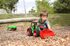 LENA GIGA TRUCKS Traktor s nákládací lžící funkční set s přívěsem na písek