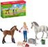 SCHLEICH Návštěva lékaře u klisny a hříběte herní set 2 koníci s doplňky