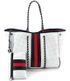 Neoprenová dámská plážová taška voděodolná bílo-červená JG016
