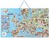 Woody dřevěná mapa Evropy 3v1 (puzzle, naučné, 75×45 cm, AJ)