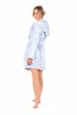 Krátký dámský župan s kapucí Flora ledově modrá  48 56 5203