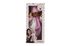 Panenka/Miminko Hamiro 40cm, pevné tělo overal bílorůžový + čepice růžová v krabici 20x43x13cm