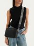 Černá crossbody dámská kabelka se třemi sekcemi Jessica