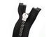Zip kovový YKK No 5 dělitelný 2 jezdce / dvoucestný 50 cm na kožené bundy