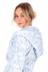 Krátký dámský župan s kapucí Flora ledově modrá  48 56 5203