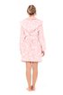 Krátký dámský župan s kapucí Flora růžová perla 48 56 3053