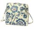 Kožená malá dámská crossbody kabelka s motivem květin