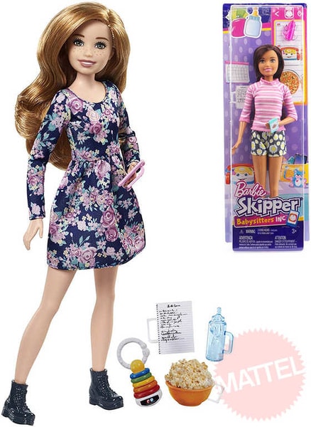 Panenka Barbie chůva 27cm set s 5 doplňky 5 druhů | Mattel | Mikaton.cz
