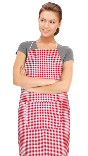 Kuchyňská zástěra BERTA Červená 7750/609 zástěra 67x84 cm