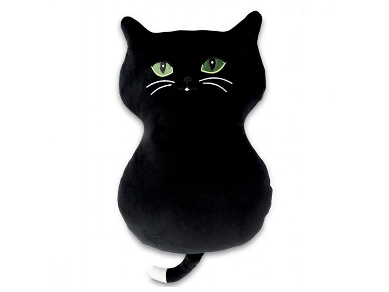 Polštářek mikrospandex Kočka černá 32 cm
