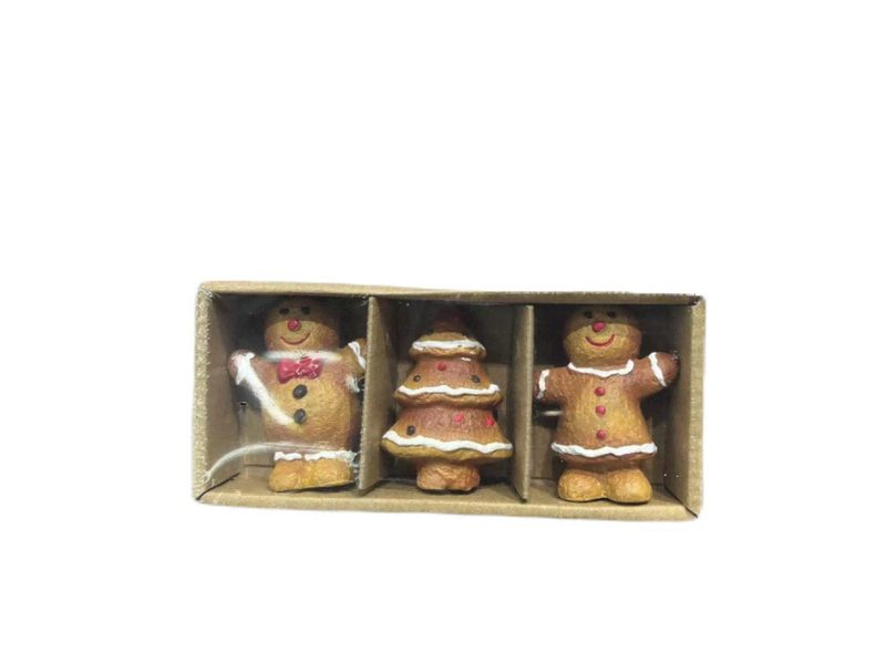 Vánoční dekorace perníček, 3 ks X7229 - 15 × 7 × 3.8 cm