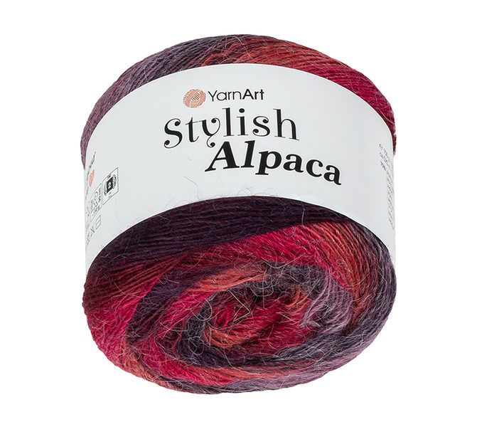 Příze Stylish ALPACA Červená,Fialová 7713